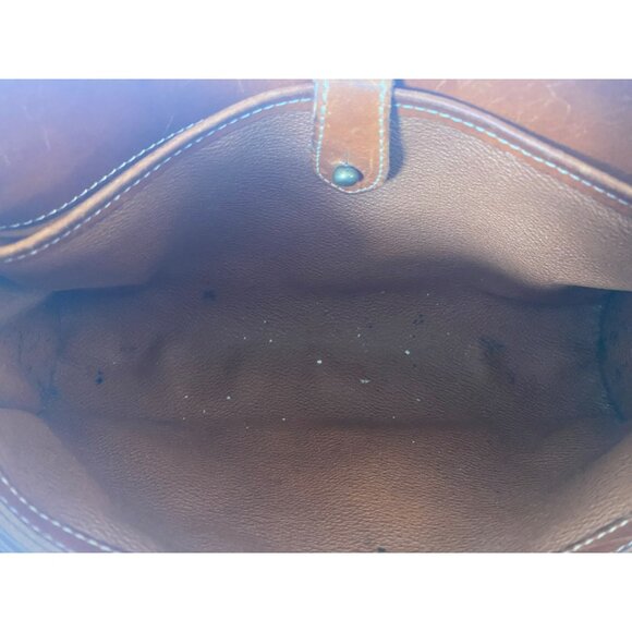 Vintage Dooney & Bourke All Weather Leather Taupe Tan Brown Crossbody Shoulder - Picture 8 of 10